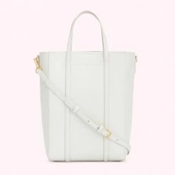 Lulu Guinness OYSTER LEATHER I LOVE LULU GARBO TOTE BAG