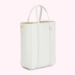 Lulu Guinness OYSTER LEATHER I LOVE LULU GARBO TOTE BAG