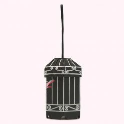 Lulu Guinness BLACK BIRDCAGE COLLECTIBLES CLUTCH BAG BAGS
