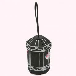 Lulu Guinness BLACK BIRDCAGE COLLECTIBLES CLUTCH BAG BAGS