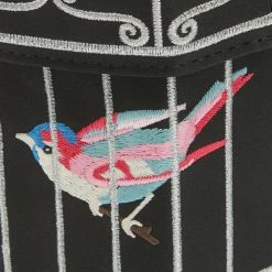 Lulu Guinness BLACK BIRDCAGE COLLECTIBLES CLUTCH BAG BAGS