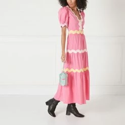 Lulu Guinness BLUE BIRDCAGE COLLECTIBLES CLUTCH BAG BAGS