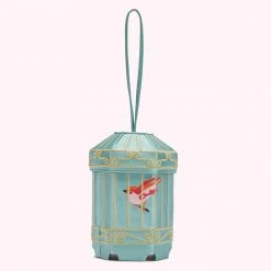 Lulu Guinness BLUE BIRDCAGE COLLECTIBLES CLUTCH BAG BAGS