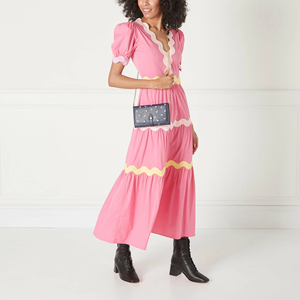 Lulu Guinness NAVY CHERRY BLOSSOM JUNIPER 10 Lulu Guinness NAVY CHERRY BLOSSOM JUNIPER