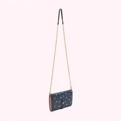 Lulu Guinness NAVY CHERRY BLOSSOM JUNIPER 12 Lulu Guinness NAVY CHERRY BLOSSOM JUNIPER