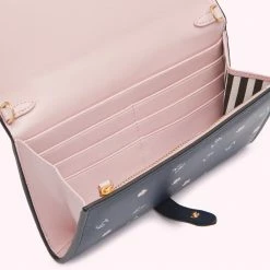 Lulu Guinness NAVY CHERRY BLOSSOM JUNIPER 13 Lulu Guinness NAVY CHERRY BLOSSOM JUNIPER