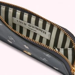 Lulu Guinness NAVY CHERRY BLOSSOM LEAH WALLET ACCESSORIES