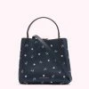 Lulu Guinness BAGS NAVY MEDIUM CHERRY BLOSSOM RUBY