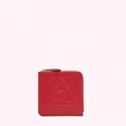 Lulu Guinness LULU RED SLOW DOWN SQ COIN PURSE Slow Down Collection