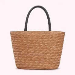 Lulu Guinness BAGS NATURAL STRAW DAISY SUZY TOTE BAG