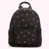 Lulu Guinness BAGS BLACK LG PRINT RUFFLES SADIE BACKPACK