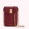 Lulu Guinness ROSEWOOD LEATHER RITA CROSSBODY MINI BAG BAGS