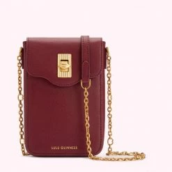Lulu Guinness ROSEWOOD LEATHER RITA CROSSBODY MINI BAG BAGS