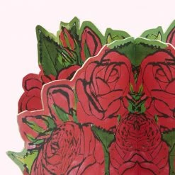 Lulu Guinness Annabel Pearl X Lulu Guinness LULU RED AND BLUE ROSES CUT OUT PAPER VASE