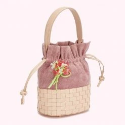 Lulu Guinness BLOSSOM FLOWER CANVAS ELOISE BASKET BAG 13 Lulu Guinness BLOSSOM FLOWER CANVAS ELOISE BASKET BAG
