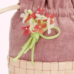 Lulu Guinness BLOSSOM FLOWER CANVAS ELOISE BASKET BAG 14 Lulu Guinness BLOSSOM FLOWER CANVAS ELOISE BASKET BAG