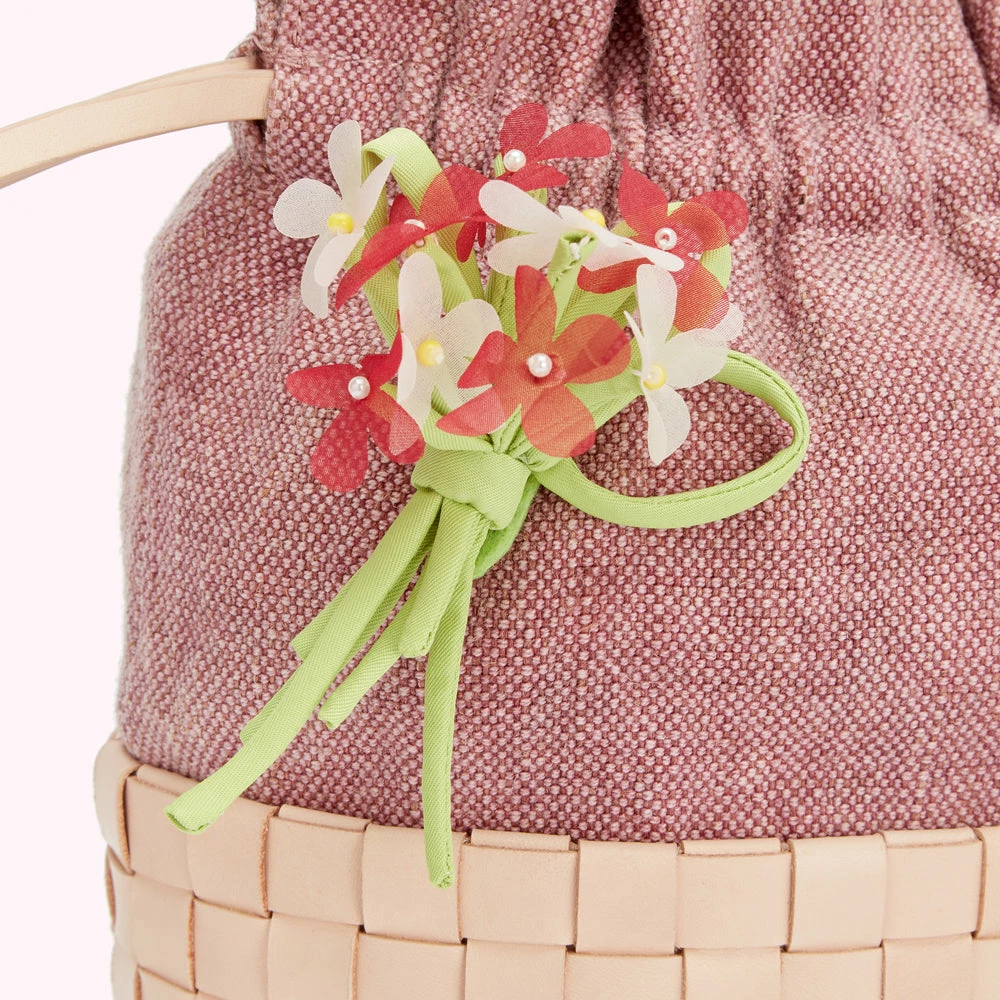 Lulu Guinness BLOSSOM FLOWER CANVAS ELOISE BASKET BAG 6 Lulu Guinness BLOSSOM FLOWER CANVAS ELOISE BASKET BAG