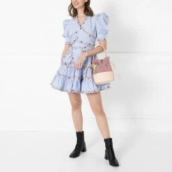 Lulu Guinness BLOSSOM FLOWER CANVAS ELOISE BASKET BAG 16 Lulu Guinness BLOSSOM FLOWER CANVAS ELOISE BASKET BAG