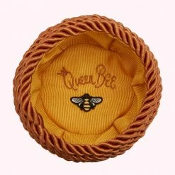 Lulu Guinness TAN QUEEN BEE BASKET BAG BAGS