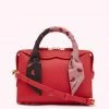 Lulu Guinness RED LEATHER SMALL SCARF DYLAN HANDBAG