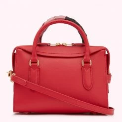 Lulu Guinness RED LEATHER SMALL SCARF DYLAN HANDBAG 9 Lulu Guinness RED LEATHER SMALL SCARF DYLAN HANDBAG