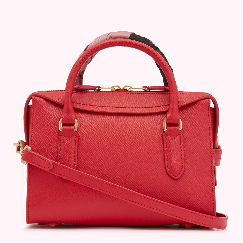Lulu Guinness RED LEATHER SMALL SCARF DYLAN HANDBAG 6 Lulu Guinness RED LEATHER SMALL SCARF DYLAN HANDBAG