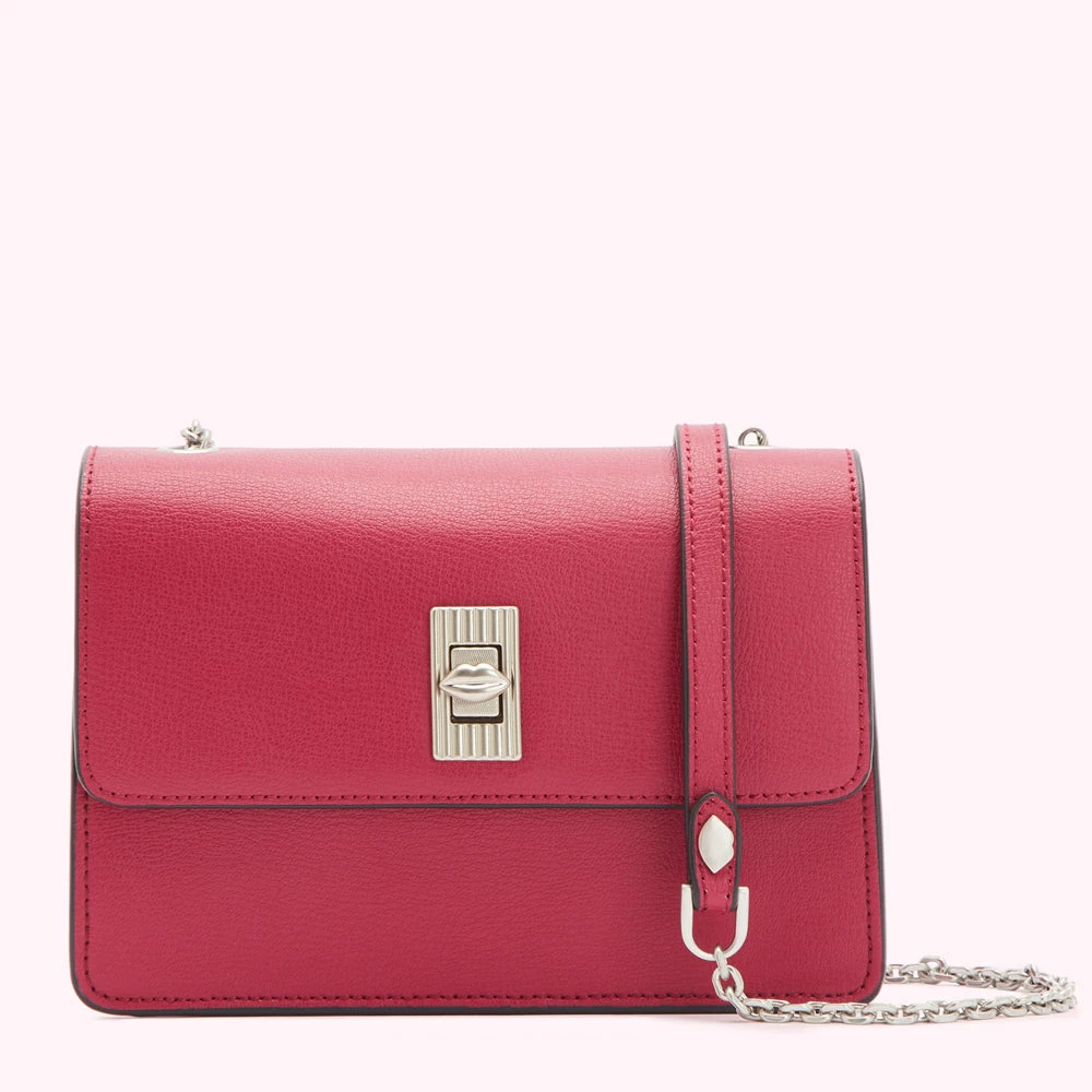 Lulu Guinness RASPBERRY LEATHER POLLY CROSSBODY BAG BAGS 3 Lulu Guinness RASPBERRY LEATHER POLLY CROSSBODY BAG BAGS