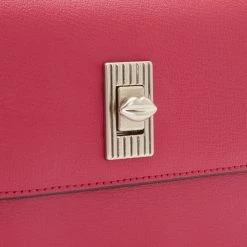 Lulu Guinness RASPBERRY LEATHER POLLY CROSSBODY BAG BAGS 8 Lulu Guinness RASPBERRY LEATHER POLLY CROSSBODY BAG BAGS
