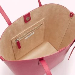Lulu Guinness RASPBERRY MEDIUM AGNES TOTE BAG