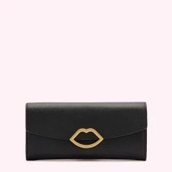 Lulu Guinness Black Trisha Wallet Timeless Black
