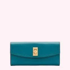 Lulu Guinness Emerald Lip Turnlock Lucia Wallet ACCESSORIES