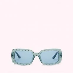 Lulu Guinness WEDGEWOOD BLUE POLKA DOT SUNGLASSES