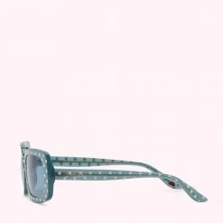 Lulu Guinness WEDGEWOOD BLUE POLKA DOT SUNGLASSES
