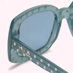 Lulu Guinness WEDGEWOOD BLUE POLKA DOT SUNGLASSES