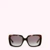 Lulu Guinness TORTOISE METAL LIP BLOT SUNGLASSES