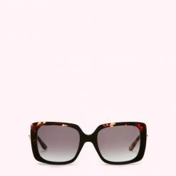Lulu Guinness TORTOISE METAL LIP BLOT SUNGLASSES
