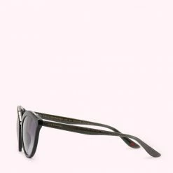 Lulu Guinness Timeless Black BLACK GLITTER SUNGLASSES