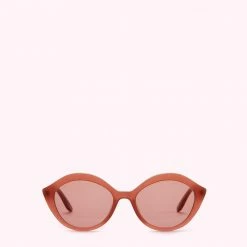 Lulu Guinness ANTIQUE ROSE LARGE CLASSIC SUNGLASSES Pink, Forever
