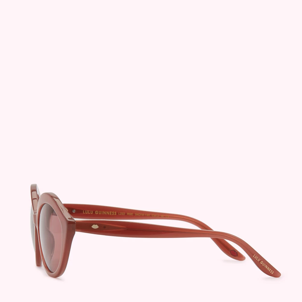 Lulu Guinness ANTIQUE ROSE LARGE CLASSIC SUNGLASSES Pink, Forever 4 Lulu Guinness ANTIQUE ROSE LARGE CLASSIC SUNGLASSES Pink, Forever