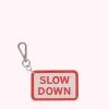 Lulu Guinness LULU RED SLOW DOWN KEYRING Slow Down Collection