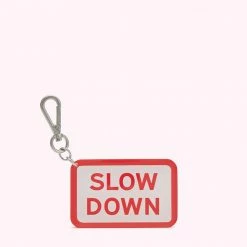 Lulu Guinness LULU RED SLOW DOWN KEYRING Slow Down Collection
