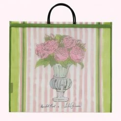 Lulu Guinness BLUSH ROSE FREIDA MESH TOTE BAG BAGS