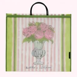 Lulu Guinness BLUSH ROSE FREIDA MESH TOTE BAG BAGS