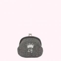 Lulu Guinness ACCESSORIES CHARCOAL QUEENS JUBILEE FRAME PURSE