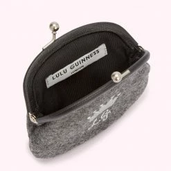 Lulu Guinness ACCESSORIES CHARCOAL QUEENS JUBILEE FRAME PURSE