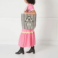 Lulu Guinness BLACK SLOW DOWN JEAN TOTE