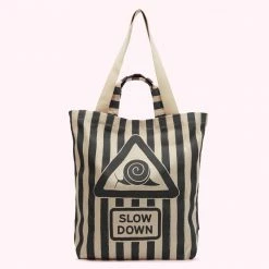 Lulu Guinness BLACK SLOW DOWN JEAN TOTE
