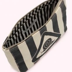 Lulu Guinness Slow Down Collection BLACK MEDIUM SLOW DOWN POUCH