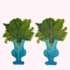 Lulu Guinness Annabel Pearl X Lulu Guinness GREEN FERN FRENZY CUT OUT PAPER VASE