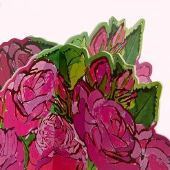 Lulu Guinness Annabel Pearl X Lulu Guinness SHOCKING PINK ROSES CUT OUT PAPER VASE 7 Lulu Guinness Annabel Pearl X Lulu Guinness SHOCKING PINK ROSES CUT OUT PAPER VASE